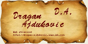 Dragan Ajduković vizit kartica